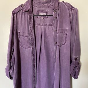 Purple button down